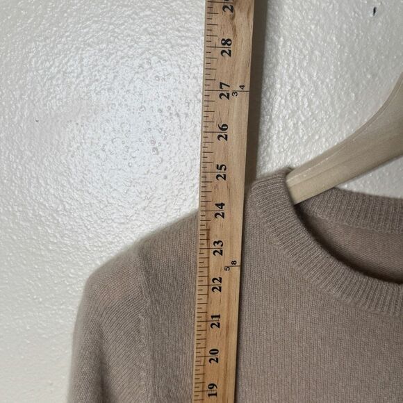 Halogen Sweater Women's Medium Tan Long Sleeve Crewneck Cashmere Pullover - Picture 6 of 8